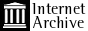 a whitebutton with black text that reads 'Internet Archive', with the logo on the left